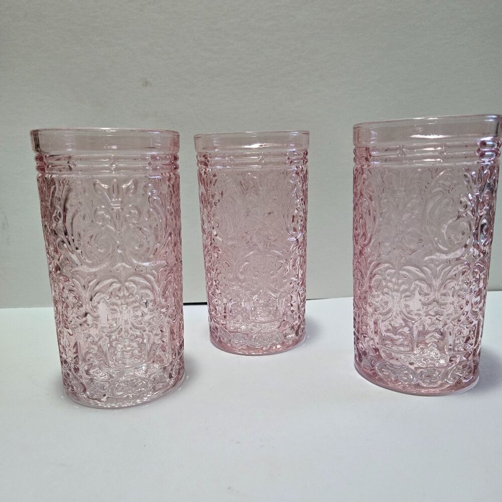 Pink Highball Glasses by Godinger